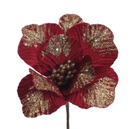 ROUND FLOWER D17CM H45CM BURGUNDY