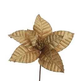 POINSETTIA D23CM H45CM GOLD