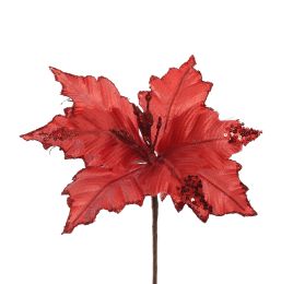 SHINY POINSETTIA D22CM H45CM RED