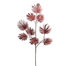FAN PALM LEAVES SPRAY 95CM RED