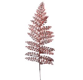 FERN LEAF 42CM 6PCS IN POLYBAG RED