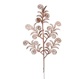 CURLED LEAF 39CM 6PCS IN POLYBAG COPPER
