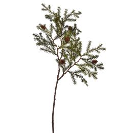 PINE SPRAY W/CONE 65CM GREEN