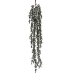 HANGING PINE W/SNOW 120CM GREEN