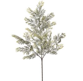 CEDAR BRANCH W/BERRY 75CM WHITE