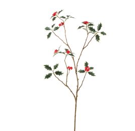 HOLLY LEAF 108CM GREEN WHITE