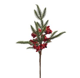 PINE BERRY SPRAY 52CM RED