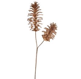 PINE CONE X2 ON STEM 77CM GOLD