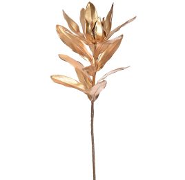 METALLIC PROTEA SPRAY 77CM GOLD