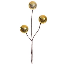 MEDIUM SHINY BALL SPRAY 57CM GOLD