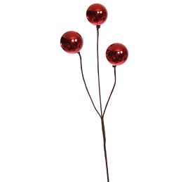 MEDIUM SHINY BALL SPRAY 57CM RED