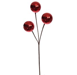 LARGE SHINY BALL SPRAY 55CM RED