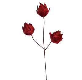 VELVET BALL SPRAY 61CM RED