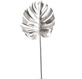 LARGE SPLIT PHILO LEAF PU 77CM SILVER