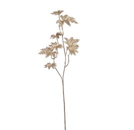 PLASTIC LEAF BRANCH 70CM CHAMPAGNE