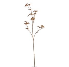 PLASTIC LEAF BRANCH 110CM GOLD
