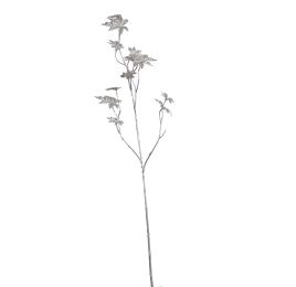 PLASTIC LEAF BRANCH 110CM SILVER
