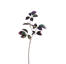 LEAF SPRAY SHINY 75CM BURGUNDY