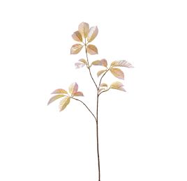LEAF SPRAY SHINY 75CM CREAM PINK