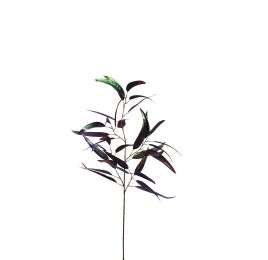 EUCALYPTUS SPRAY SHINY 95CM BURGUNDY