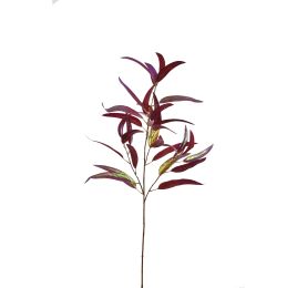 EUCALYPTUS SPRAY SHINY 95CM RED