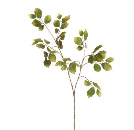 LARGE LEAF BRANCH GOLDSTEM 120CM GREEN