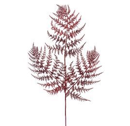 GLITTER FERN X3 88CM RED