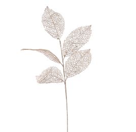 LARGE ROUND LEAF BRANCH 90CM CHAMPAGNE