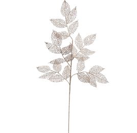 LARGE LEAF BRANCH 90CM CHAMPAGNE