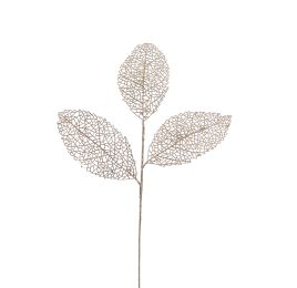 ROUND LEAF BRANCH 75CM CHAMPAGNE
