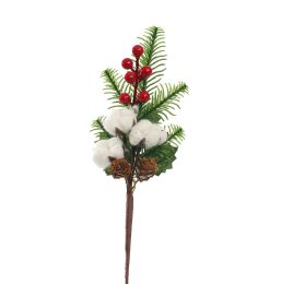 COTTON PINE PICK 35CM WHITE