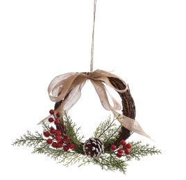 XMAS WREATH 35CM RED