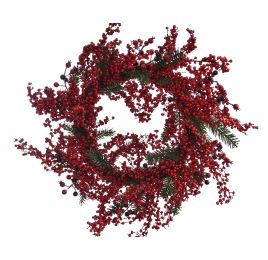 PINE BERRY WREATH RED