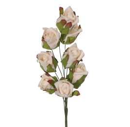 Foam half open roos - champagne - H 30 CM