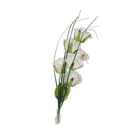 Foam roosjes wit -medium H 30 CM
