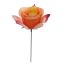 ROSE ON FUNERAL STEM ORANGE