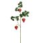 FLOCKED STRAWBERRY SPRAY 68CM RED