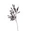 PINE BRANCH FLOCKED 105CM BROWN