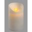 WHITE MOVING FLAME CANDLE D7,5 H12,5CM WARM WHITE