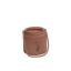 GLASS TEALIGHT HOLDER DIA 9.5 CM W/DEER BROWN