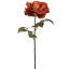VELVET OPEN ROSE 52CM BROWN