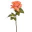 VELVET OPEN ROSE 52CM PEACH