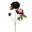 OPEN PEONY BRANCH 80CM RED BLACK