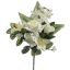 SMALL ROSE LILY BUSH X6 33CM CREAM