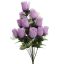 ROSE BUD BUSH X 14 W/FOXTAIL 54CM LAVENDER