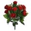 ROSE BUD BUSH X 12 34CM RED