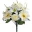 GERBERA/ROSE/LILY X13 BUSH 34CM CREAM