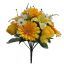 GERBERA/ROSE/LILY X13 BUSH 34CM YELLOW