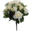 ROSE CARNATION x24 BUSH 44CM CREAM