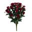 ROSE BUD BUSH X 24 W/RAINDROPS 50CM WINE